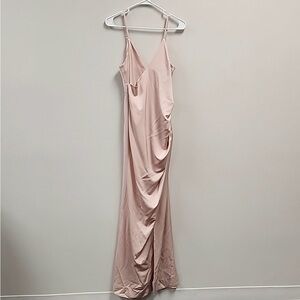 Chic Blush Satin Slip Dress